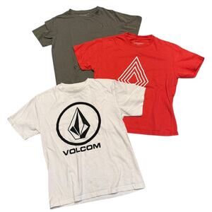 Volcom Tommy Hilfiger Boys 3 Shirt Lot Size Medium 12